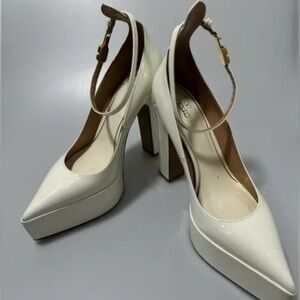 Valentino Garavani Tan-Go 165mm Platform Pumps Ivory Women’s Size EU 38.5/US 8.5